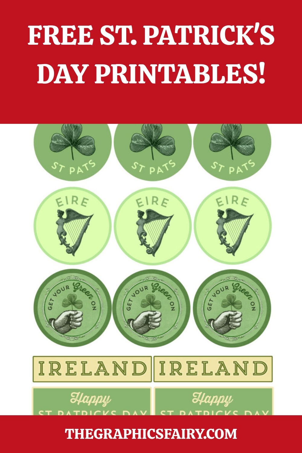 St. Patrick&amp;#039;S Day Banner Printables! - The Graphics Fairy within St. Patrick&amp;amp;#039;s Day Printables