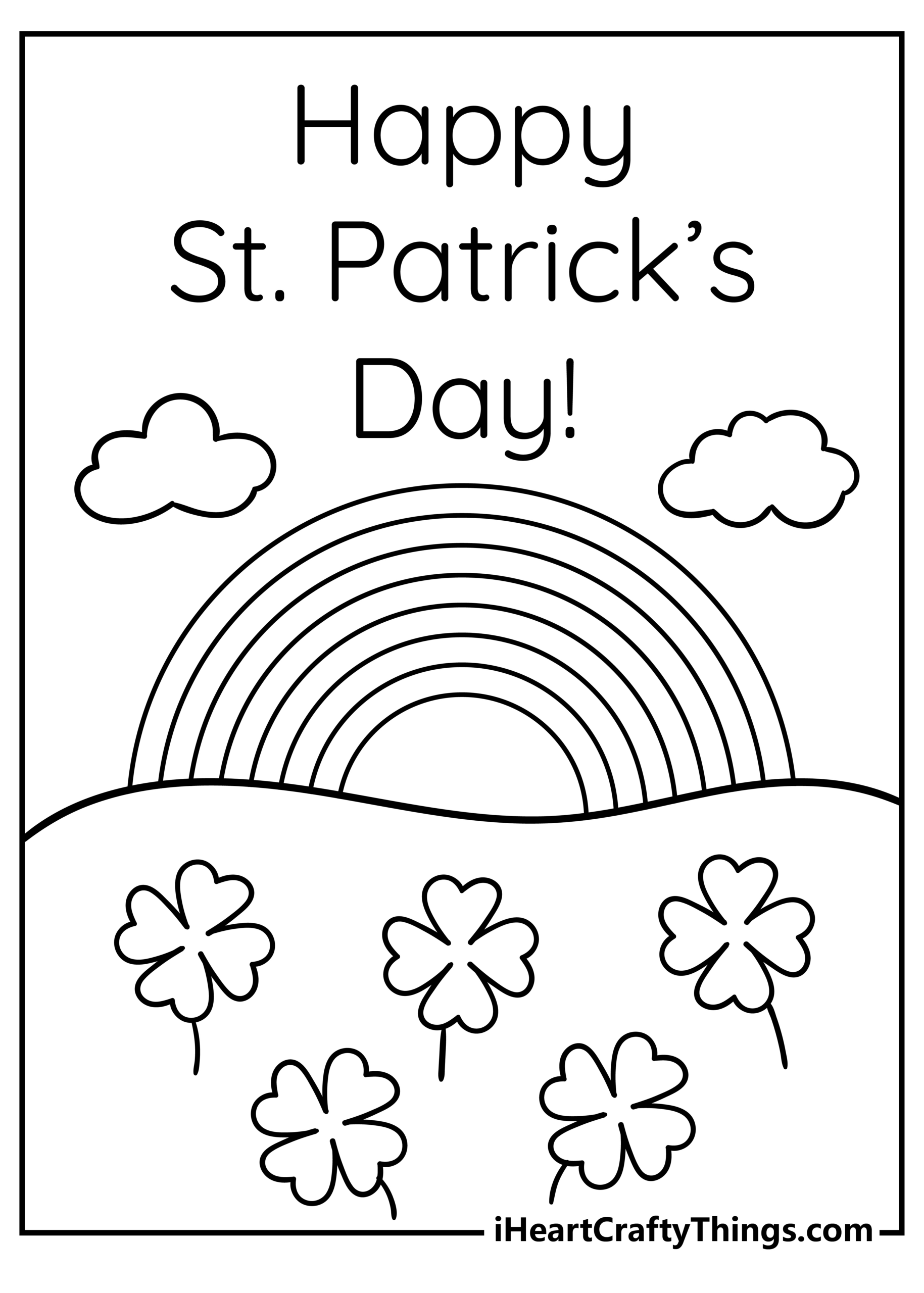 St Patricks Day Coloring Pages 2024 (100% Free Printables with St. Patrick&amp;#039;S Day Printables