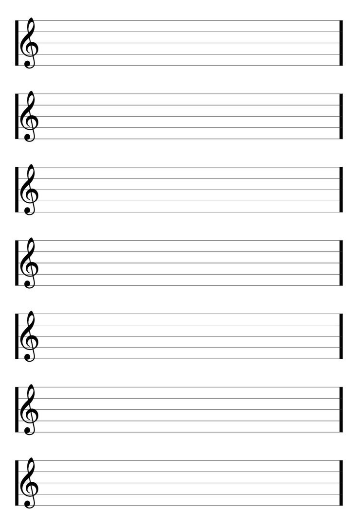 Staff Paper Blank Sheet Music - 10 Free Pdf Printables | Printablee pertaining to Free Blank Music Sheets Printable