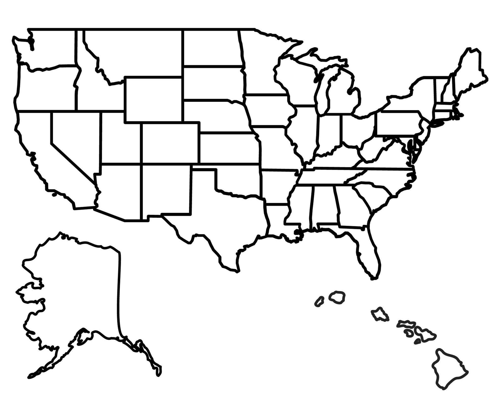 State Outlines: Blank Maps Of The 50 United States - Gis Geography with Map of United States Outline Printable