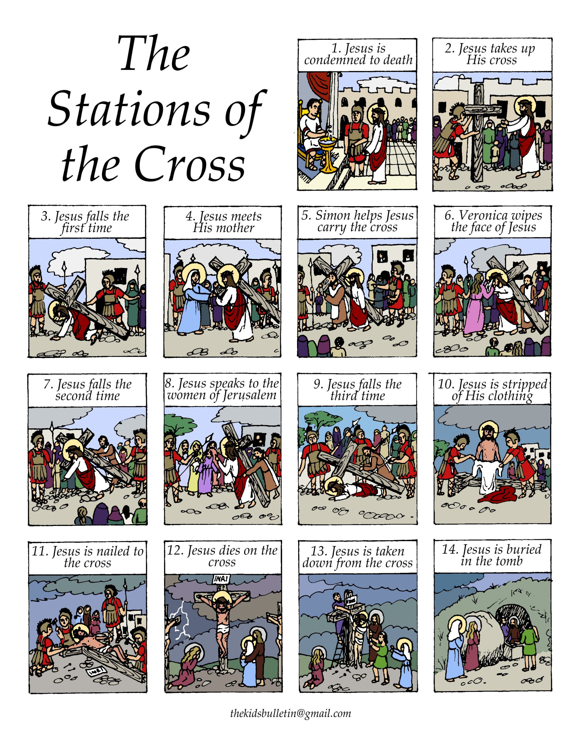Stations Of The Cross – The Kids&amp;#039; Bulletin throughout Station Of The Cross Printable
