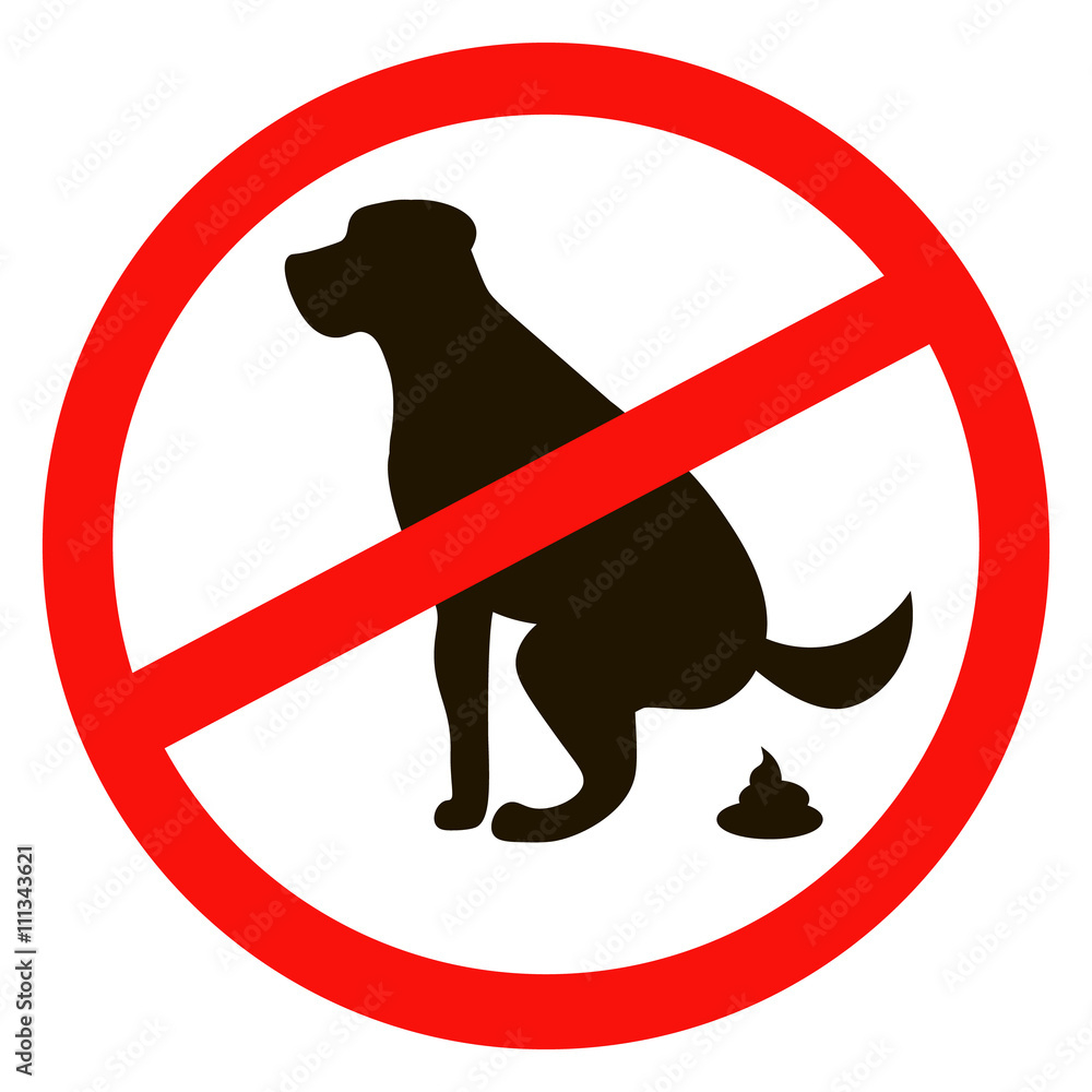 Stock-Vektorgrafik „No Dog Pooping Signs. Black Silhouette intended for No Dog Poop Sign Printable