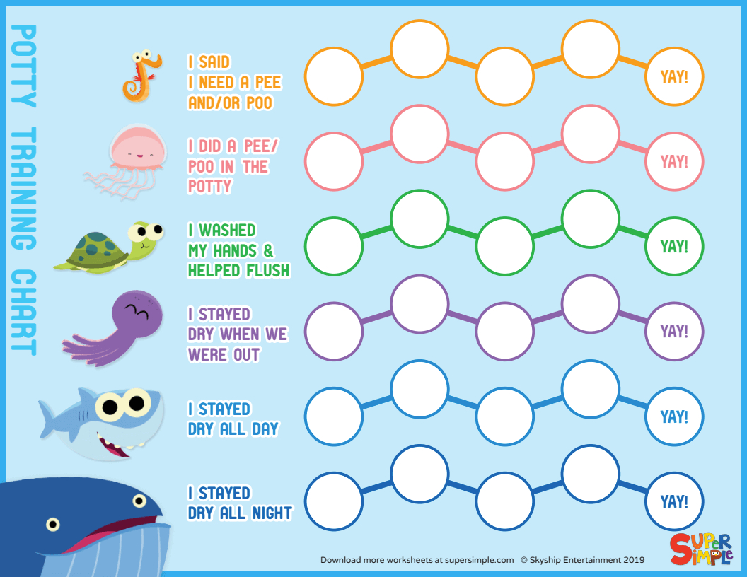 Super Simple Potty Training Chart - Super Simple for Potty Training Charts Printable Free