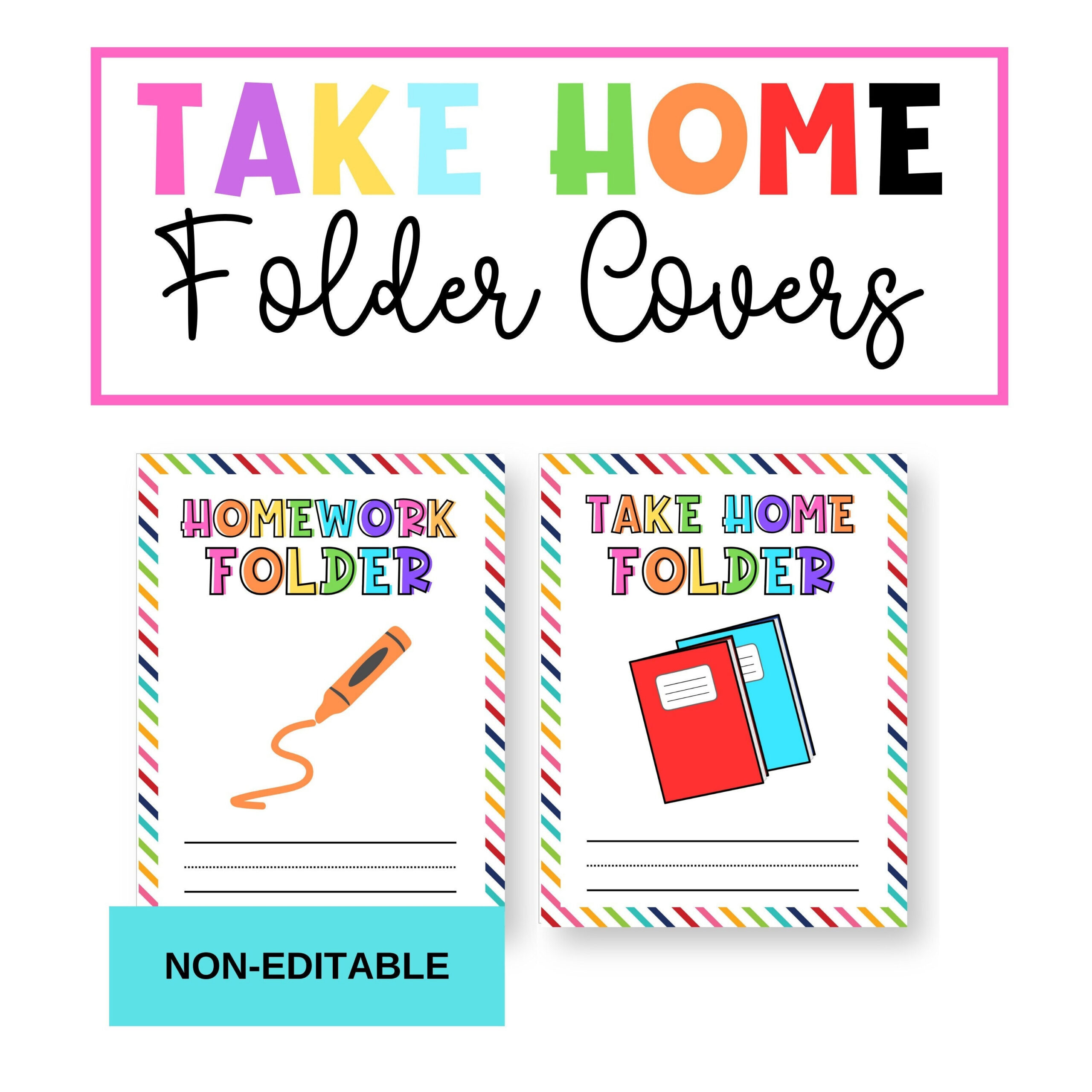 Take Home Folder Covers, Student Homework Folder, Homework Folder throughout Free Printable Homework Folder Cover