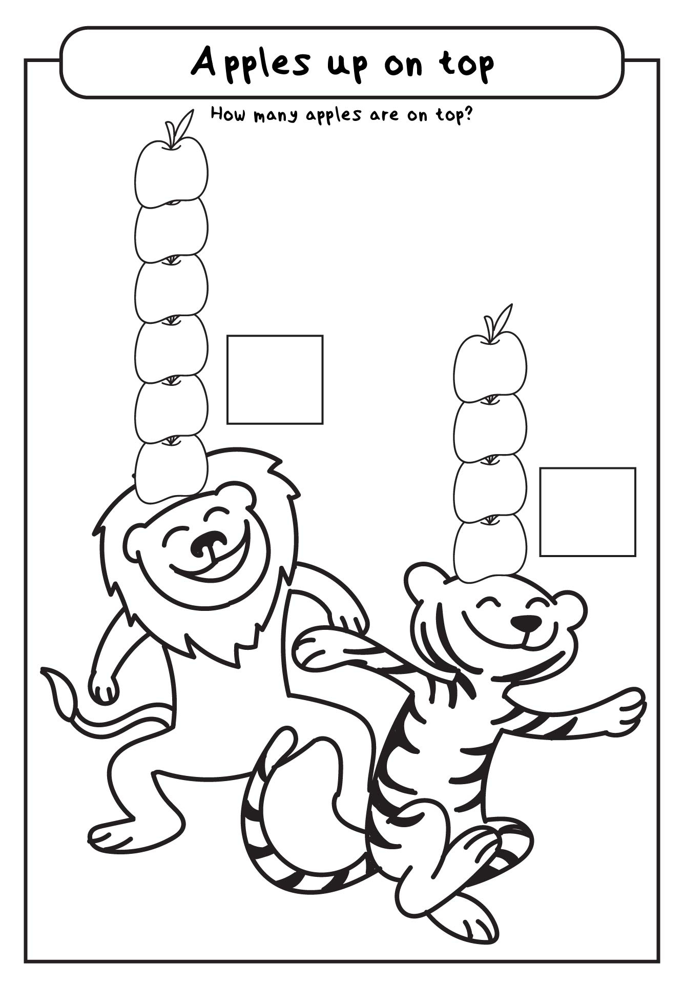 Ten Apples Up On Top Printable in 10 Apples Up on Top Free Printables