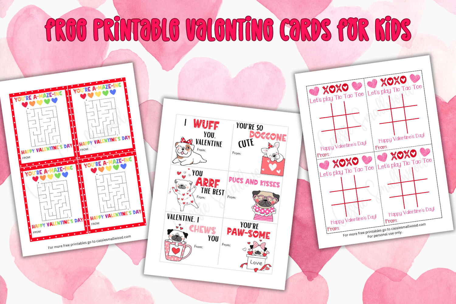 The Cutest Free Printable Valentine Exchange Cards For Kids with regard to Printable Valentine Cards For Classmates