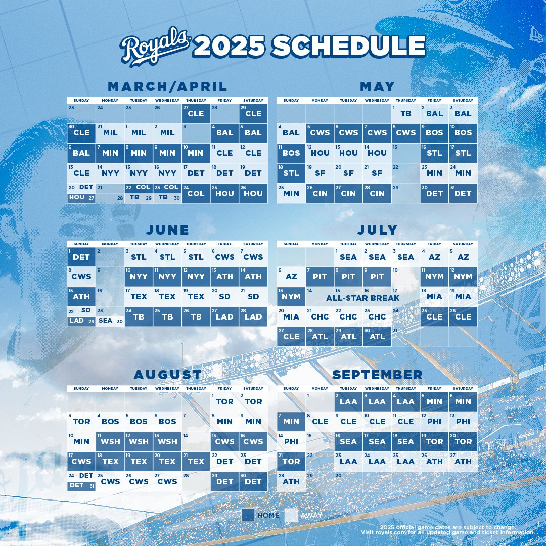 The First Look At Our Full 2025 Schedule! pertaining to Kansas City Royals Printable Schedule