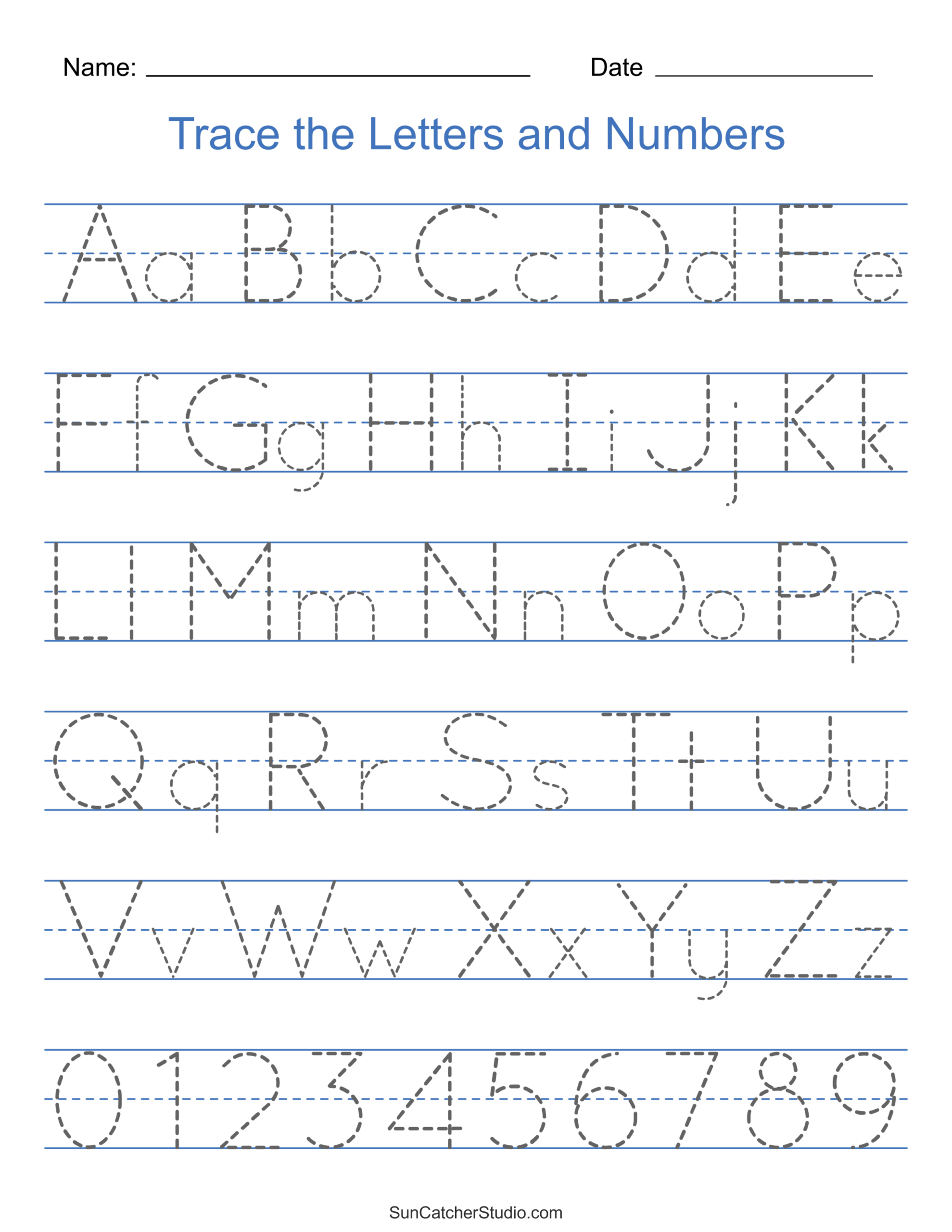 Tracing Alphabet Letters (Printable Handwriting Worksheets) – Free pertaining to Printable Letters of the Alphabet For Tracing