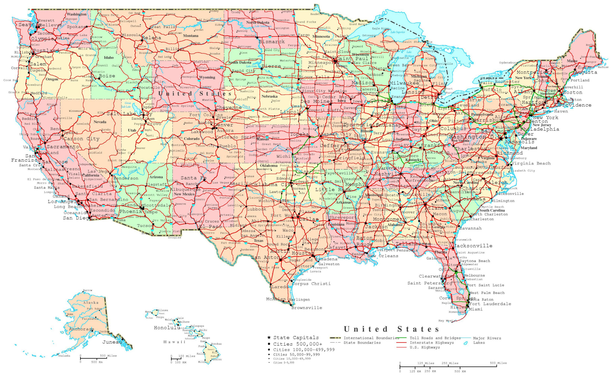 United States Printable Map in Us Map Printable with States