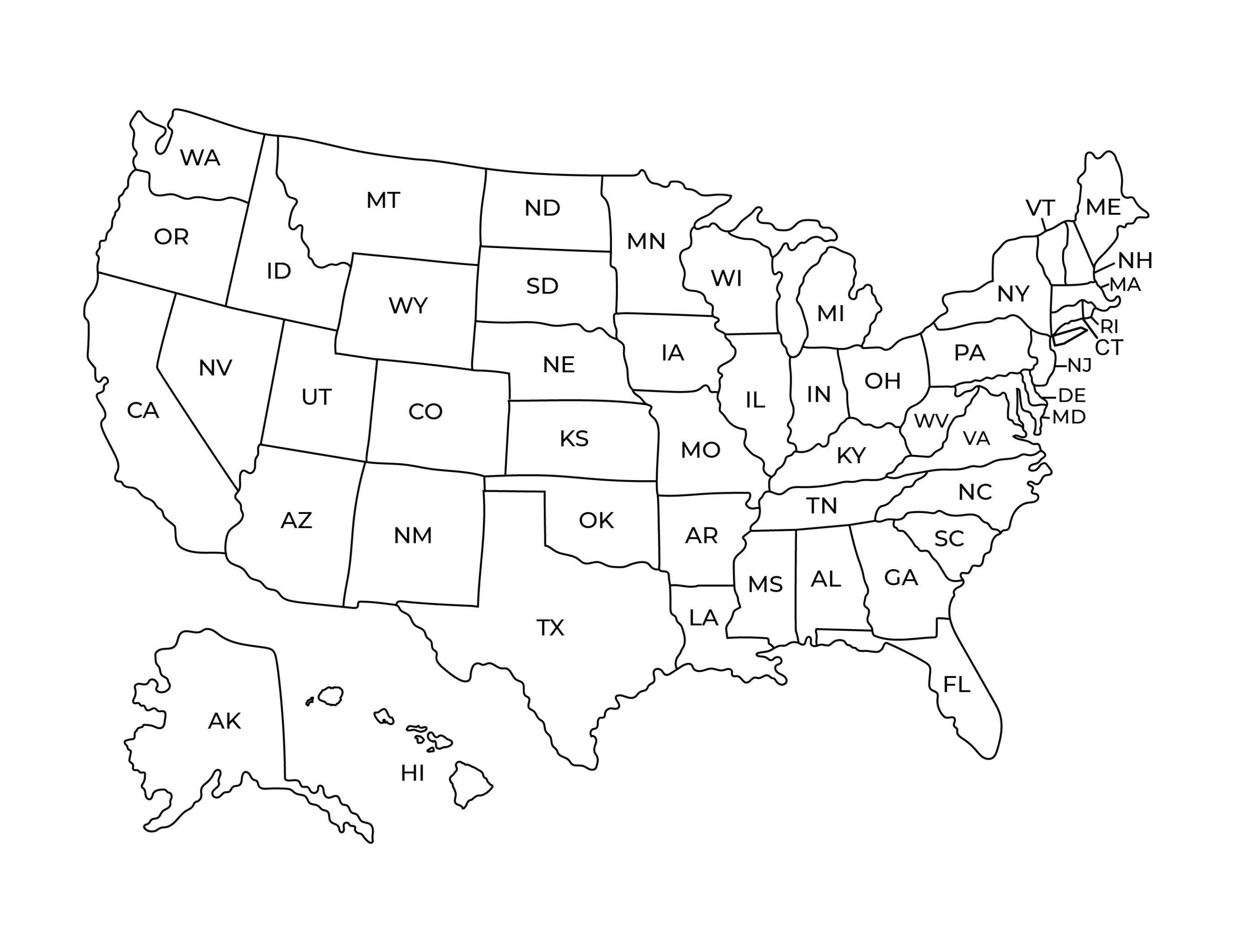 Us Map Image Of United States Black And White North America regarding Black and White Map of United States Printable