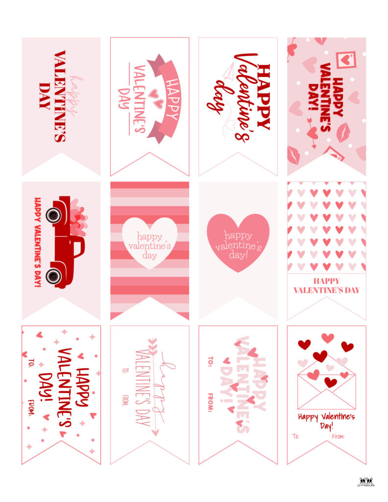 Valentine Tags - 300 Free Printable Tags | Printabulls pertaining to Customizable Free Printable Printable Valentine Tags