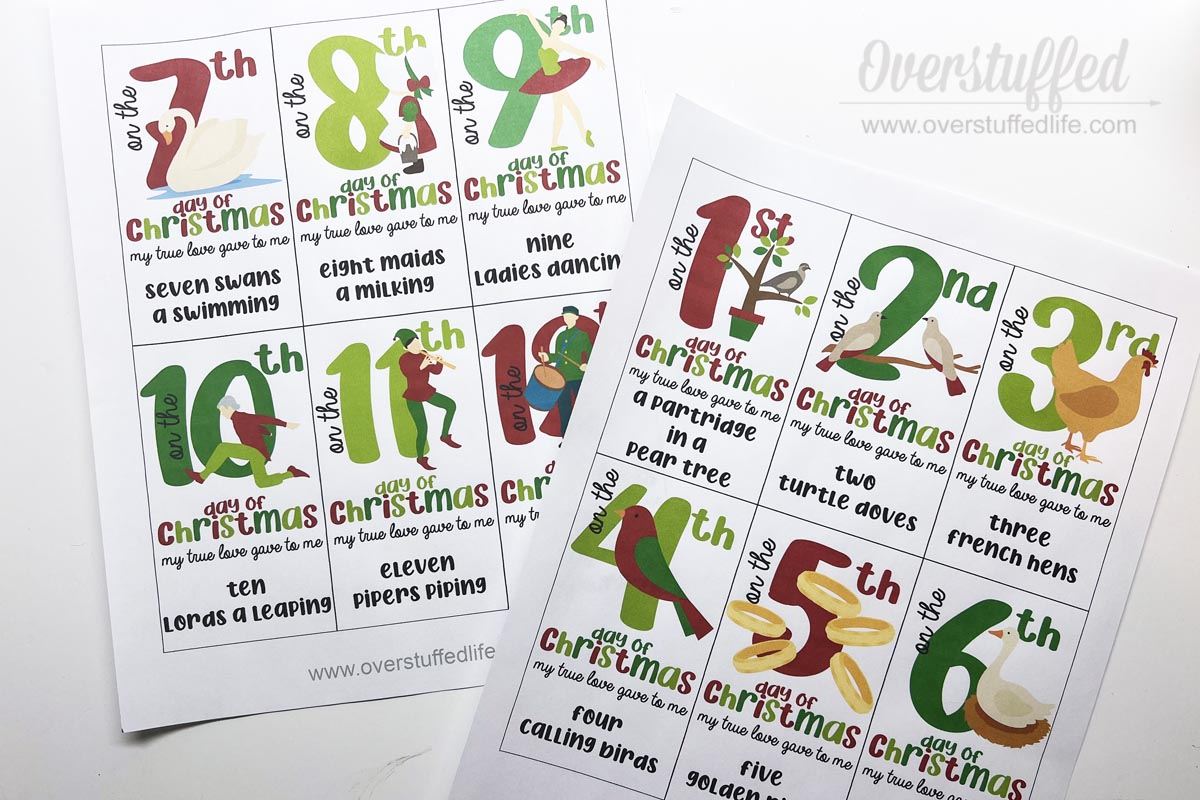 12 Days of Christmas Gift Tags Free Printable | Edu Printables