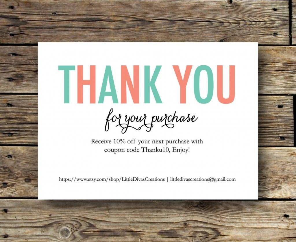 17+ Business Thank-You Card Examples To Download intended for Discount Thank You Cards Printable