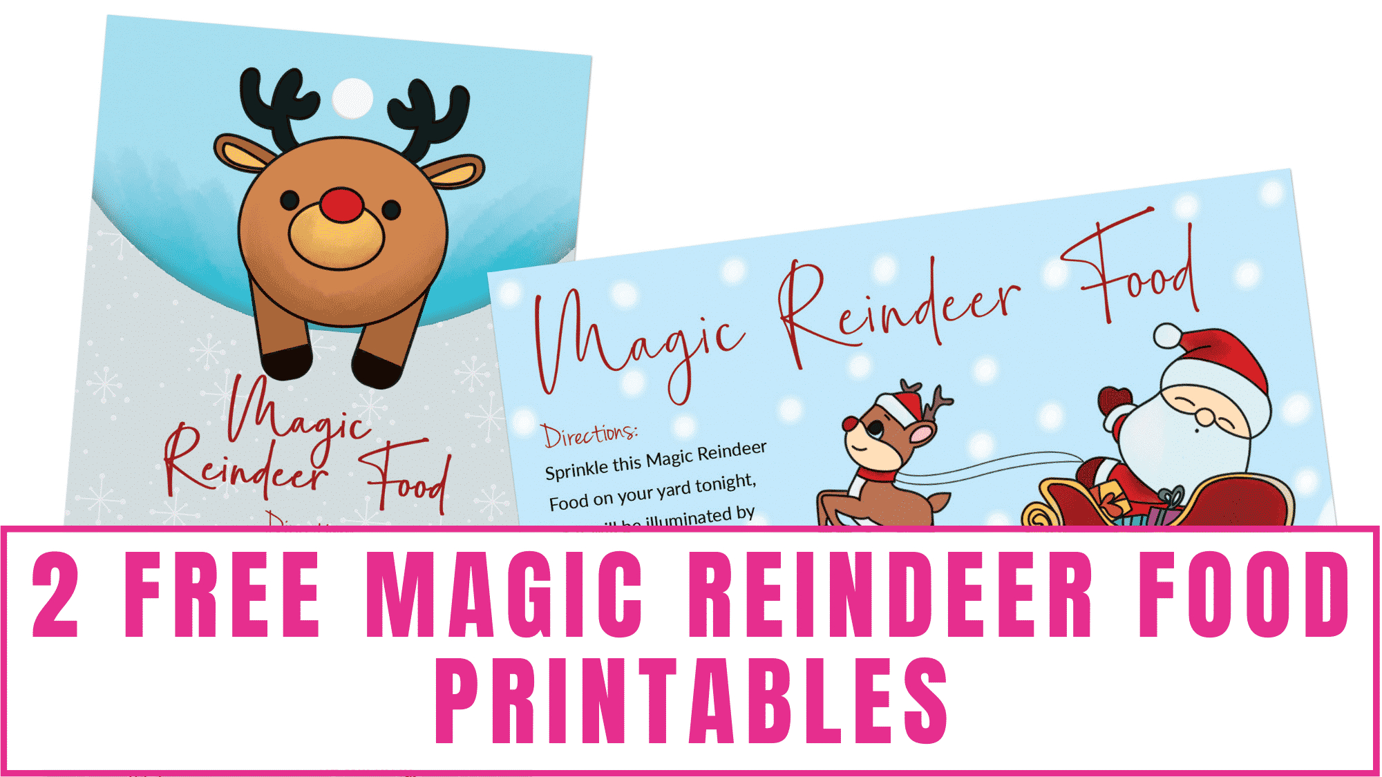2 Free Magic Reindeer Food Printables for Template Reindeer Food Printable