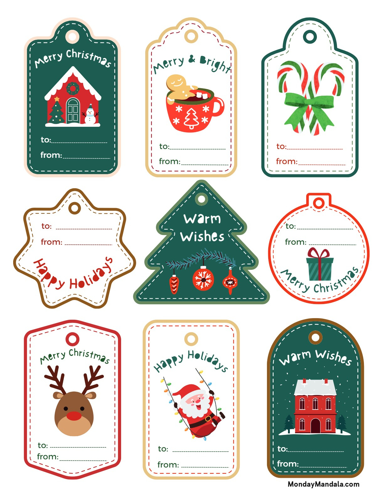 25 Free Printable Christmas Gift Tags | Baking You Happier with Christmas Tags Printable