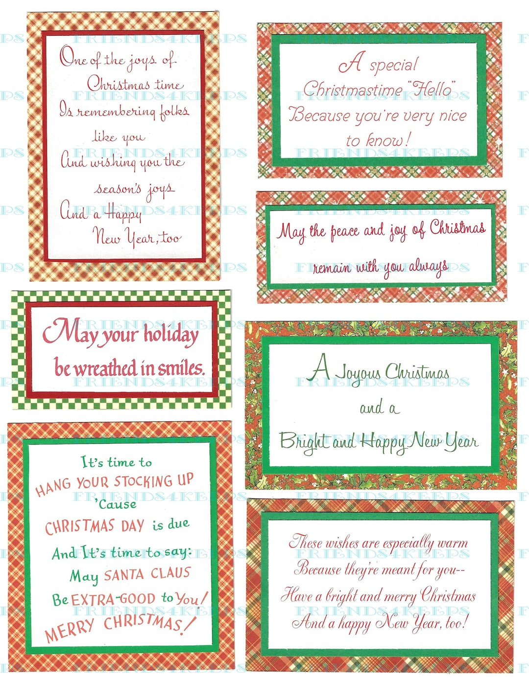 40 Printable Christmas Greetings / Verses From Vintage Xmas Cards intended for Printable Christmas Card Verses For Handmade Cards