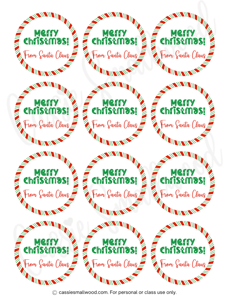 400+ Cutest Printable Christmas Tags (Free Pdf) - Cassie Smallwood for Merry Christmas Tags Free Printable