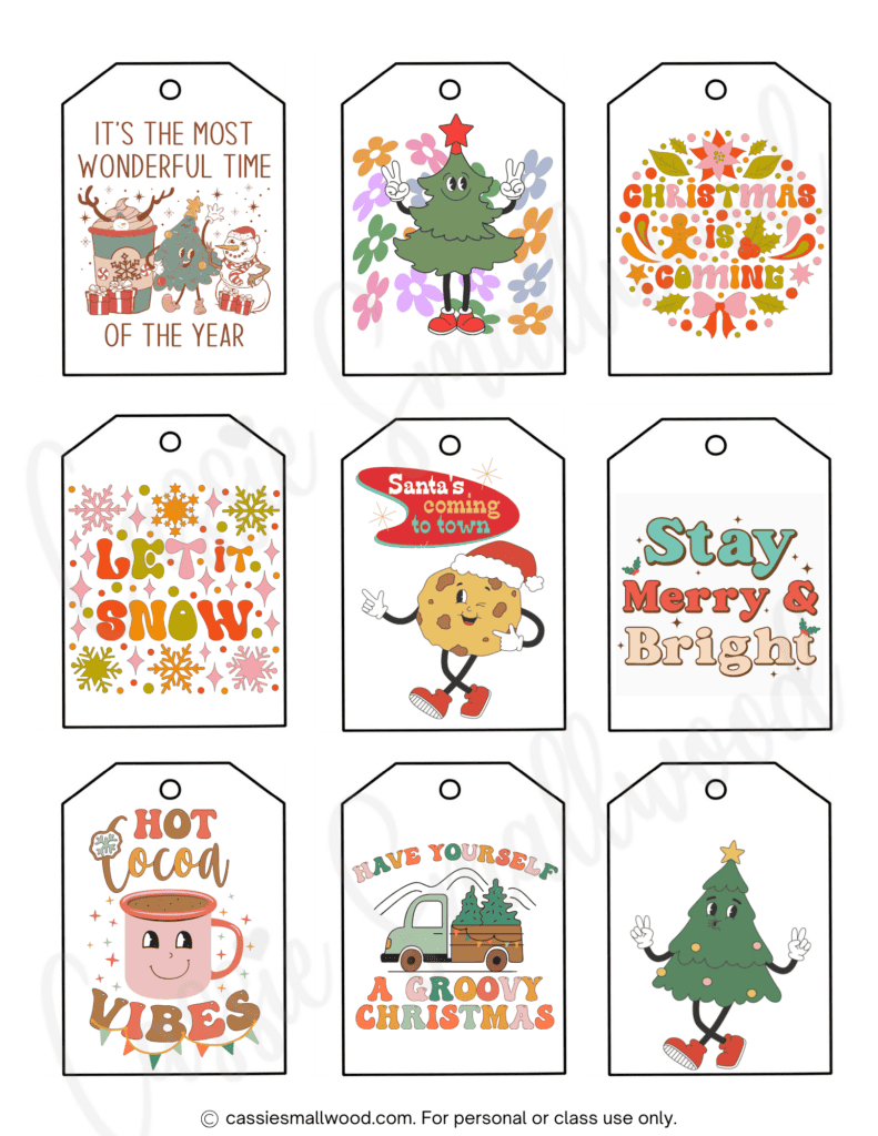 400+ Cutest Printable Christmas Tags (Free Pdf) - Cassie Smallwood with Blank Christmas Tags Printable Free