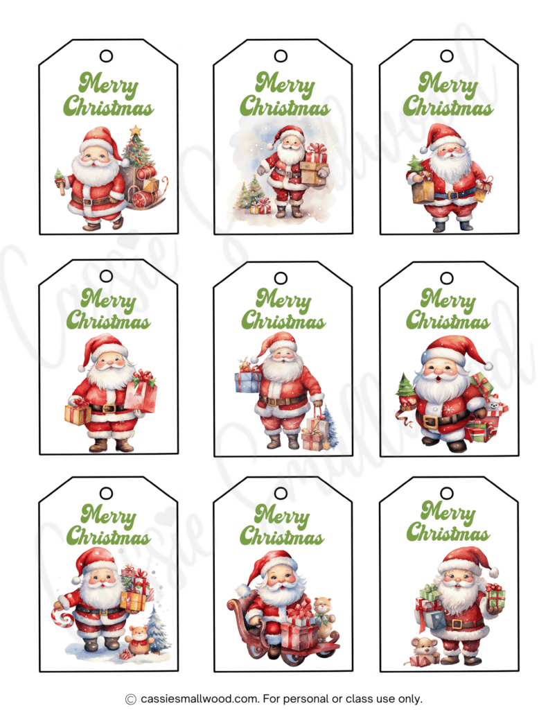 400+ Cutest Printable Christmas Tags (Free Pdf) - Cassie Smallwood with regard to Printable Merry Christmas Tags Free