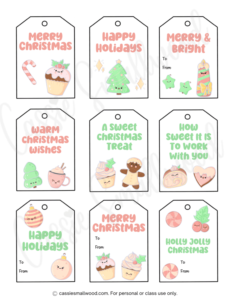 400+ Cutest Printable Christmas Tags (Free Pdf) - Cassie Smallwood within Cute Printable Christmas Tags