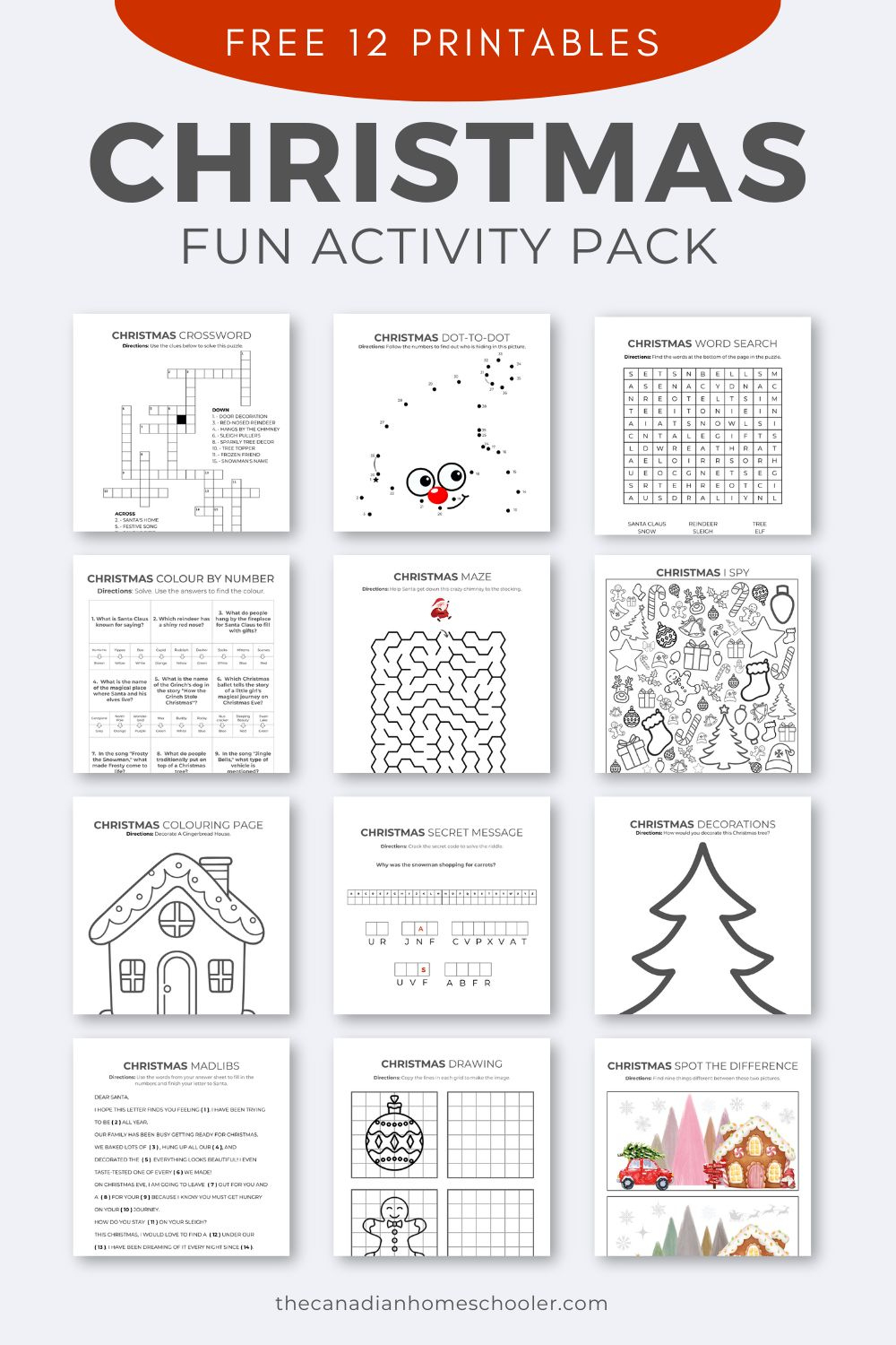 A Fun (&amp;amp; Free) Printable Christmas Activity Pack For Kids inside Free Christmas Printables For Kids