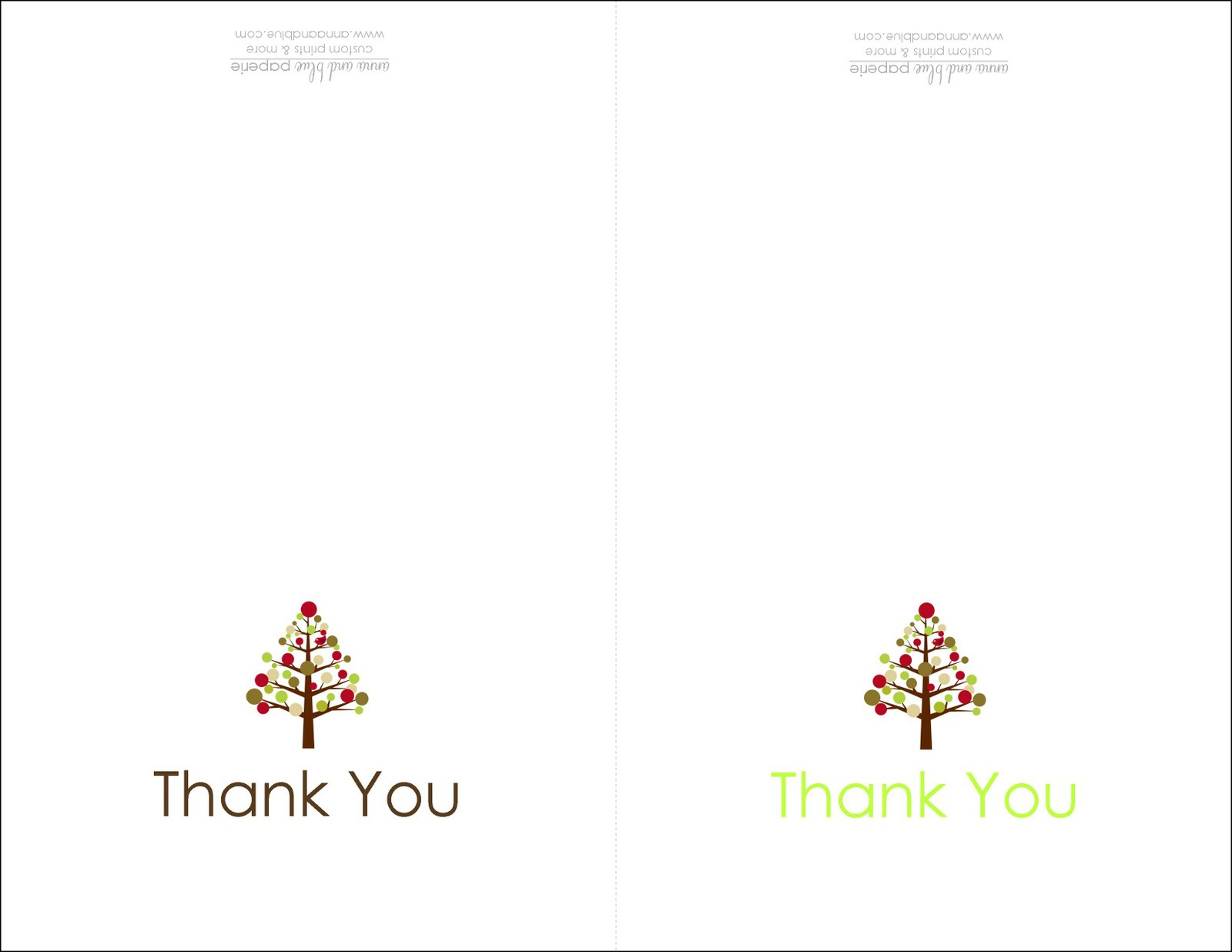 Anna And Blue Paperie: {Free Printable} Holiday Thank You Note in Holiday Thank You Cards Free Printable