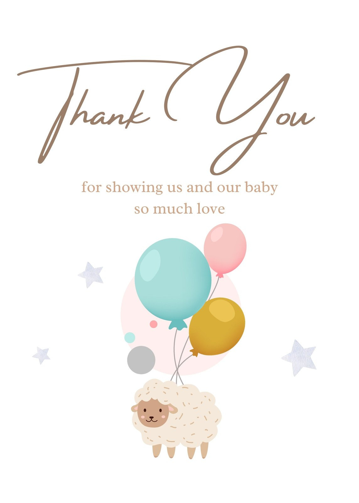 Best Thank You Note Template For Baby Shower Discount Free regarding Free Printable Cards Baby Thank You