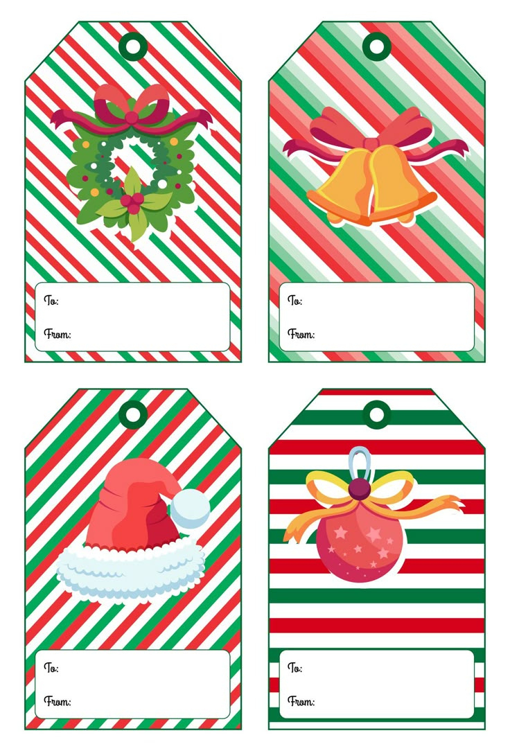 Blank Christmas Gift Tag Sticker - 10 Free Pdf Printables | Printablee for Blank Printable Christmas Tags