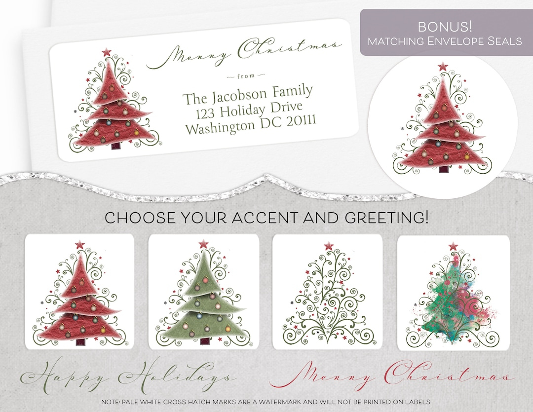 Christmas Address Label, Holiday Address Label, Return Address with regard to Christmas Card Mailing Labels Printable