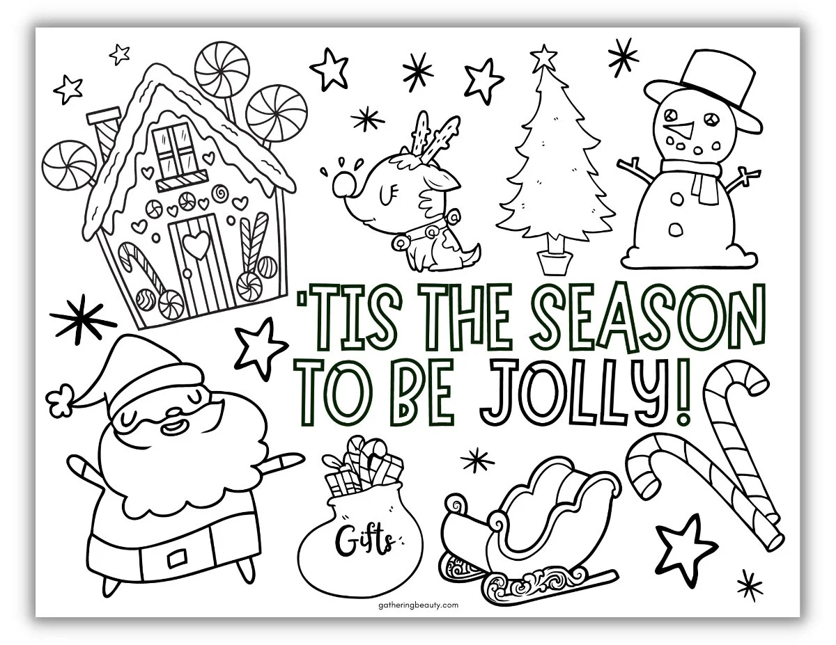 Christmas Coloring Activities For Kids - Free Printable within Christmas Printable Coloring Pages
