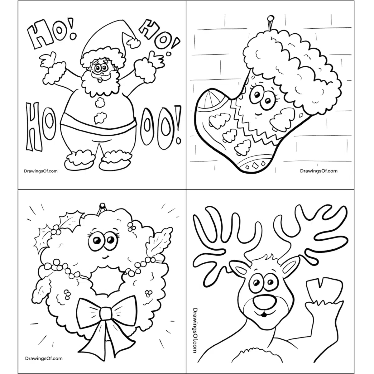 Christmas Coloring Pages: Free Printable Sheets - Drawings Of throughout Free Printable Christmas Card For Kids To Color