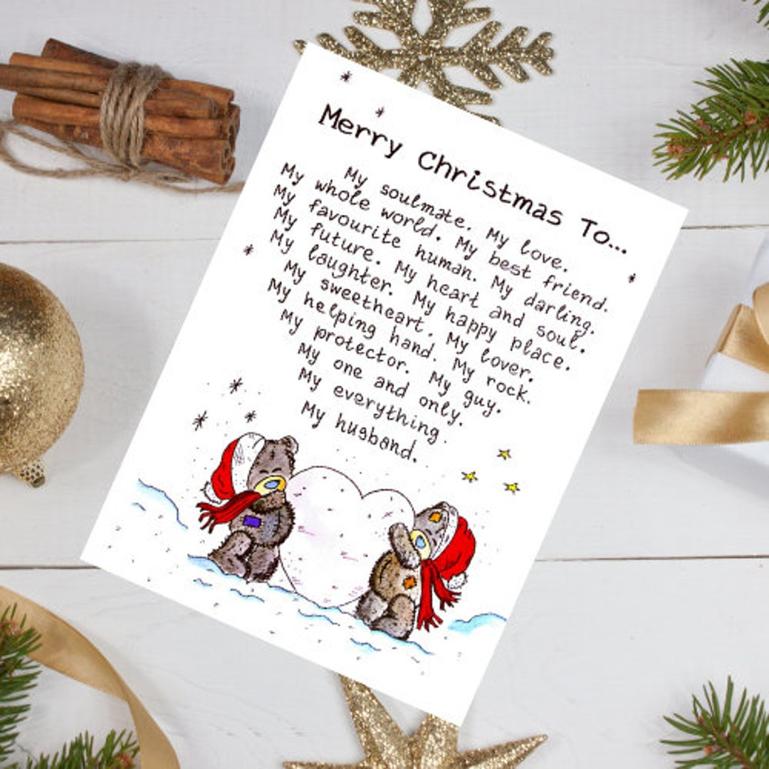 Christmas Day To My Husband At Christmas Merry Christmas To My regarding Printable Christmas Card Husband