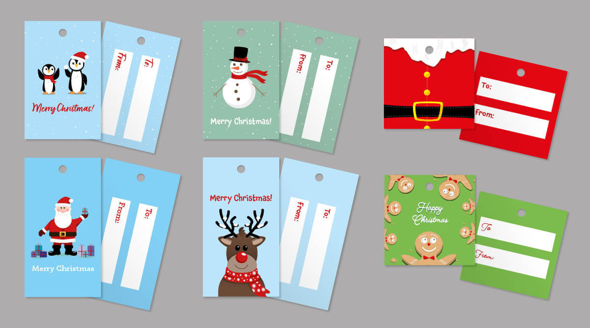 Christmas Gift Tags | Designs For Kids | Digital Printing Ie throughout Printable Christmas Gift Tags For Kids