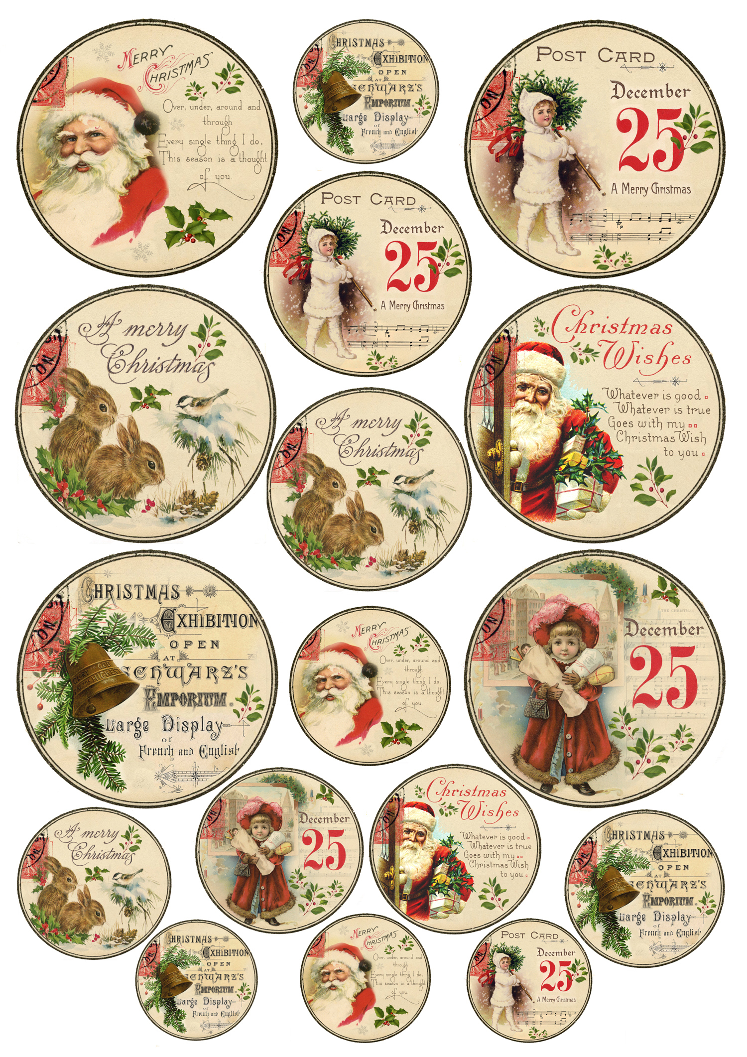 Christmas Gift Tags Printable! within Free Vintage Printable Christmas Tags