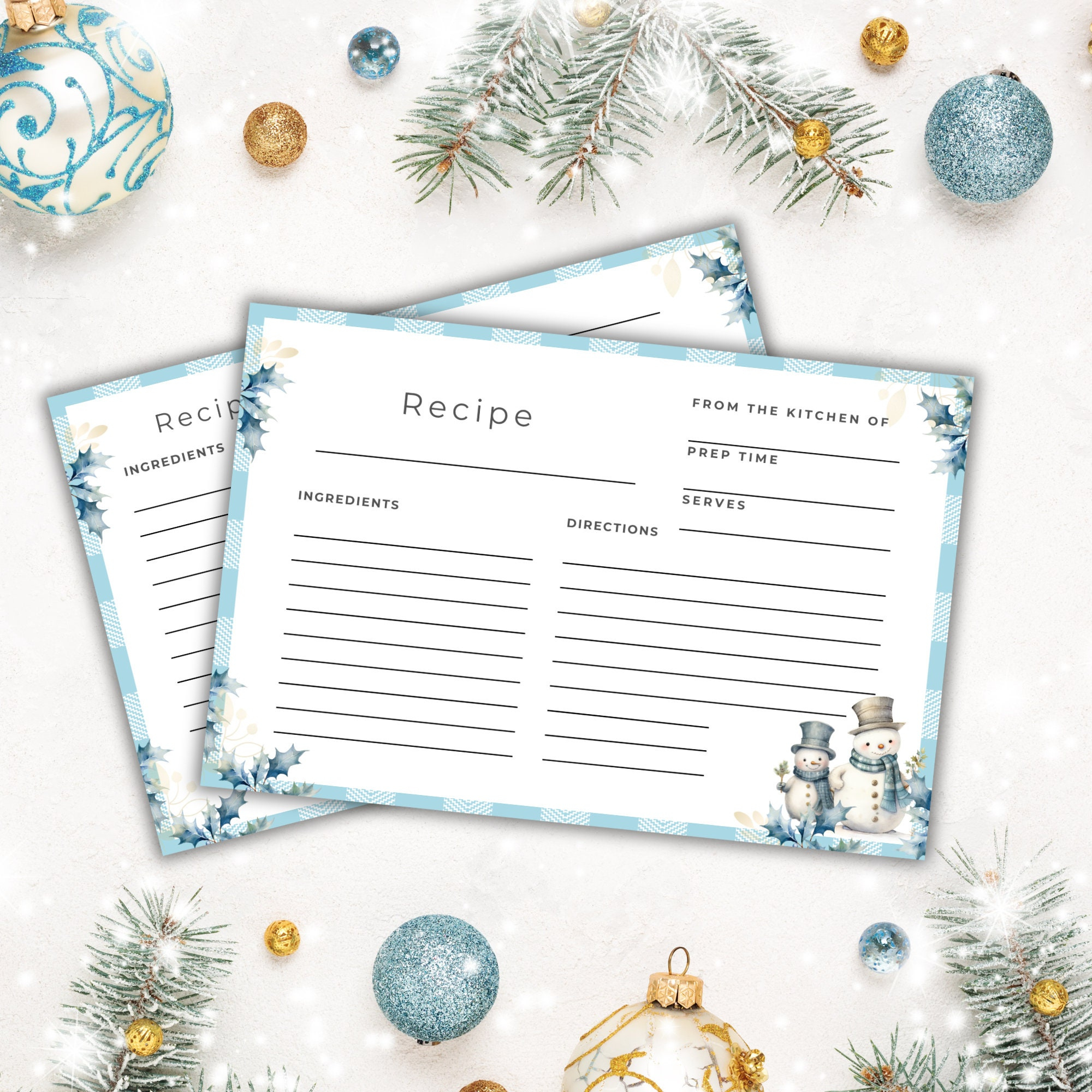 Christmas Recipe Cards Printable, Printable Holiday Recipe Cards regarding Printable Christmas Card Stock For Recipes
