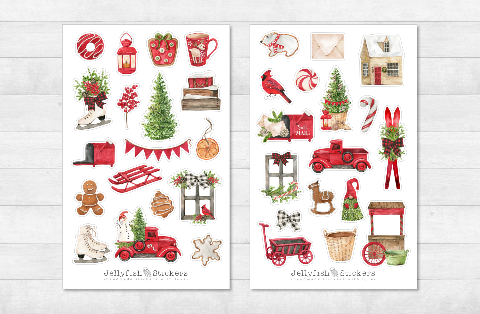 Christmas Sticker Set with Christmas Printable Stickers