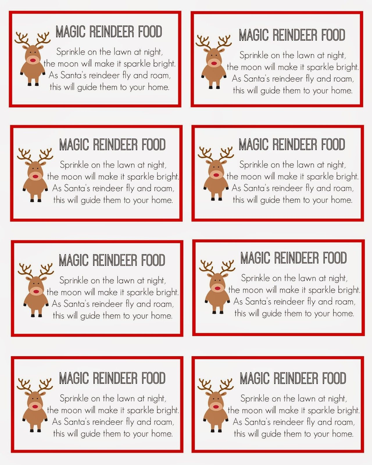 Christmas Tags Popmanko Christmas Reindeer Food Stickers, 120Pcs pertaining to Magic Reindeer Food Labels Printable Free