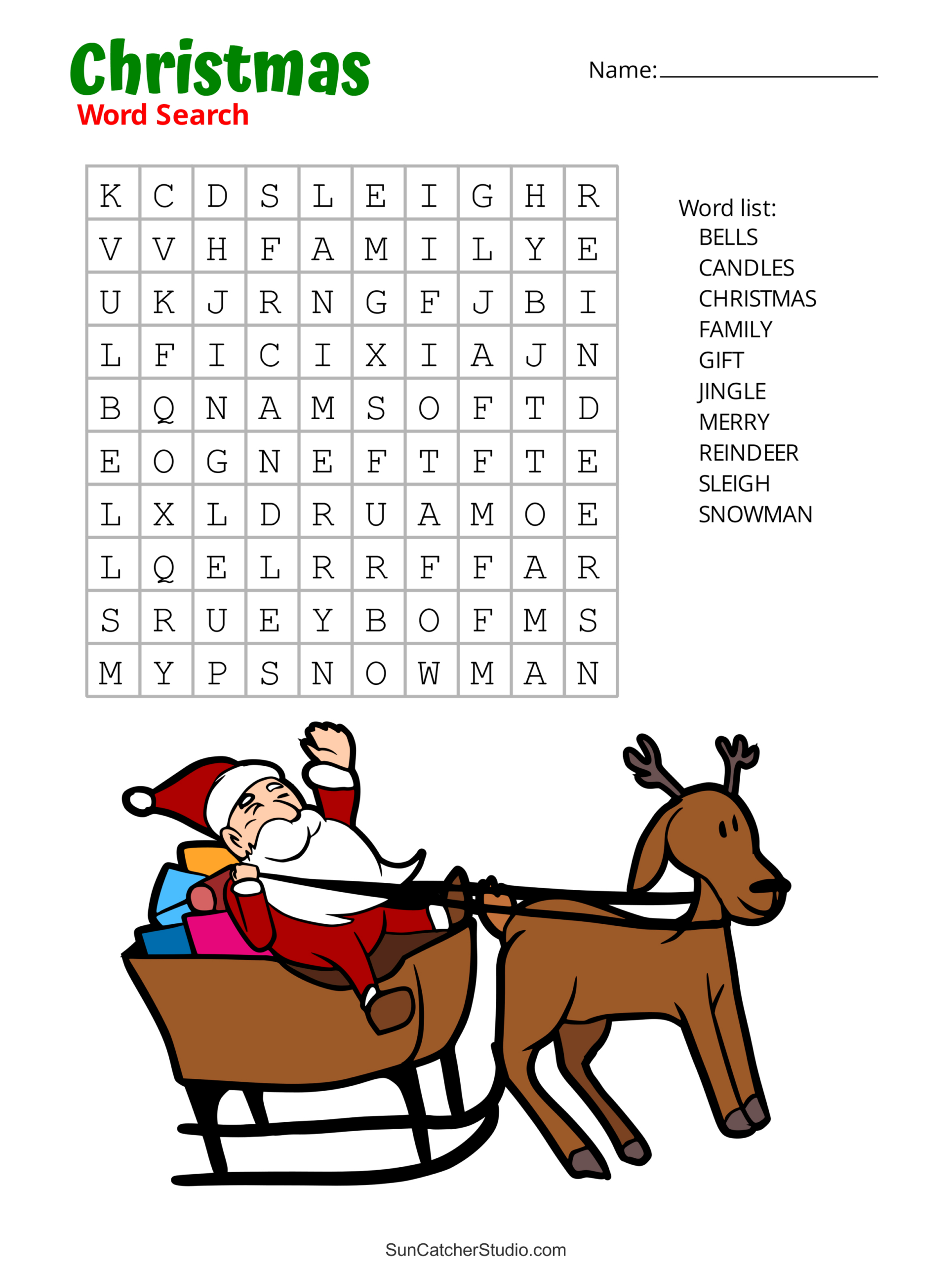 Christmas Word Search (Free Printable Pdf Puzzles) – Free in Christmas Holiday Word Search Printable Free