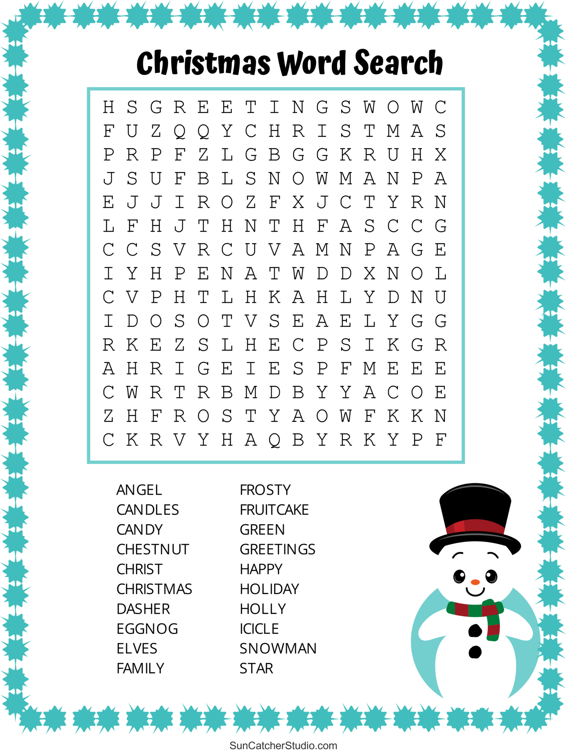 Christmas Word Search (Free Printable Pdf Puzzles) – Free within Free Holiday Word Search Printable