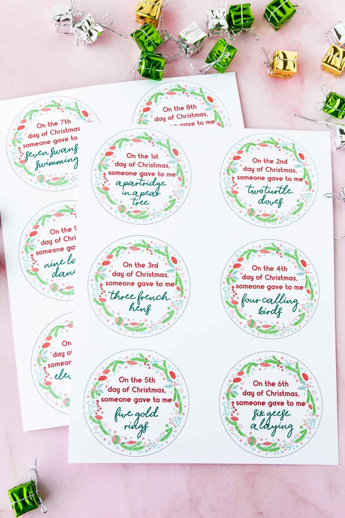 12 Days of Christmas Gift Tags Free Printable | Edu Printables