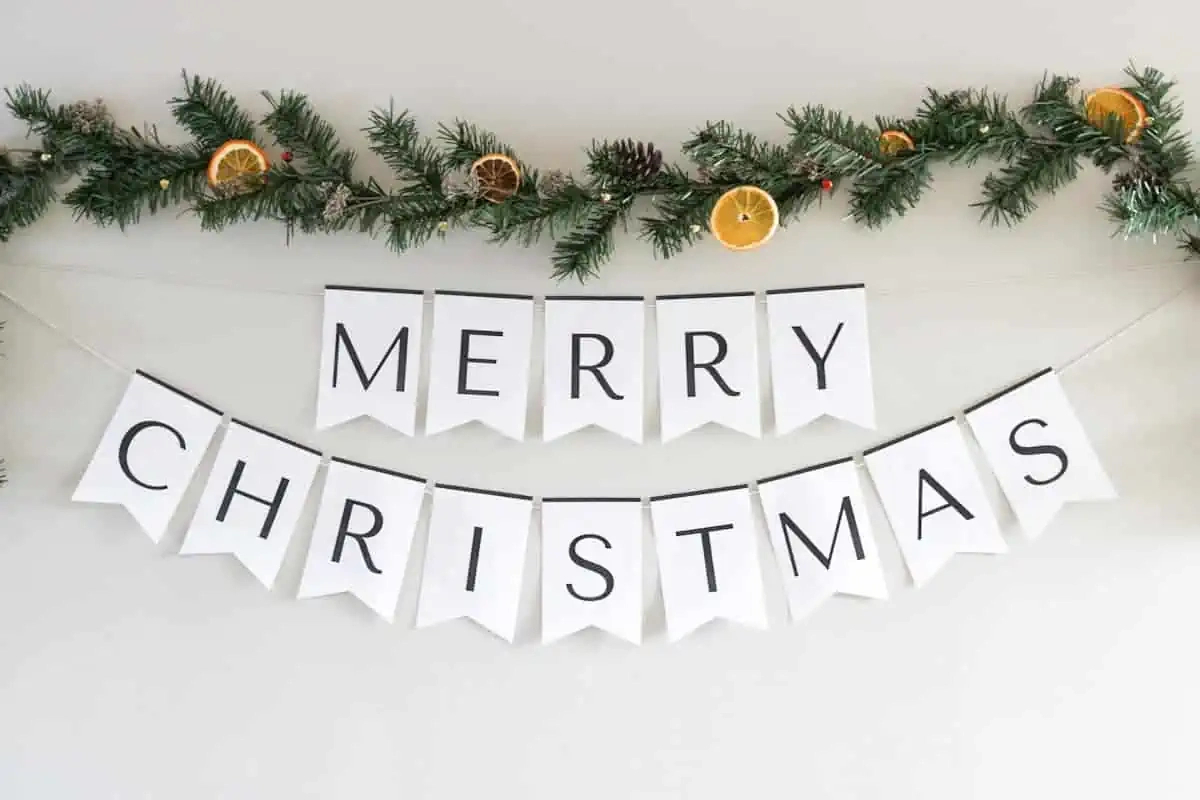 Diy Merry Christmas Banner | Free Printable - The Home Intent with regard to Merry Christmas Printable Banner
