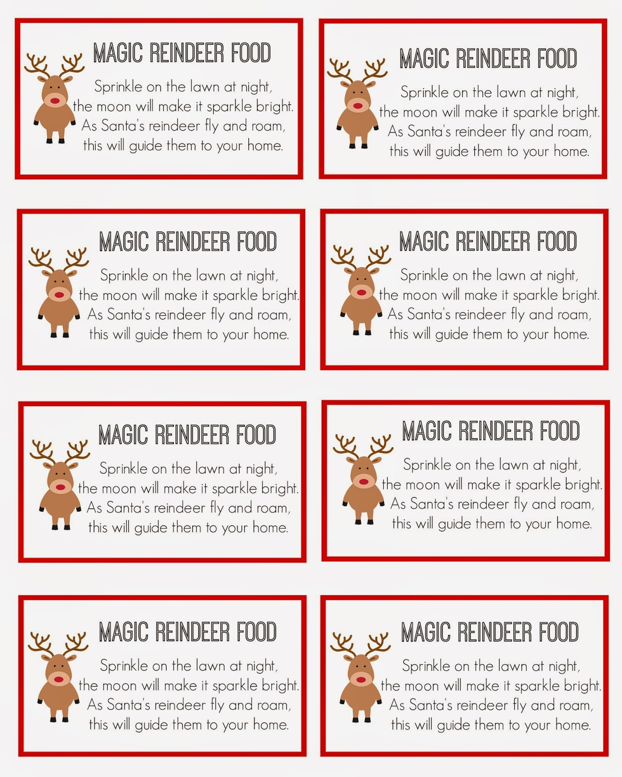 East Coast Mommy: Magic Reindeer Food throughout Reindeer Food Printable Labels Free