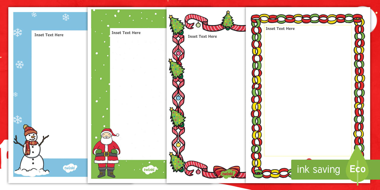 Editable A4 Christmas Card Insert Template with Printable Christmas Card Inserts Free