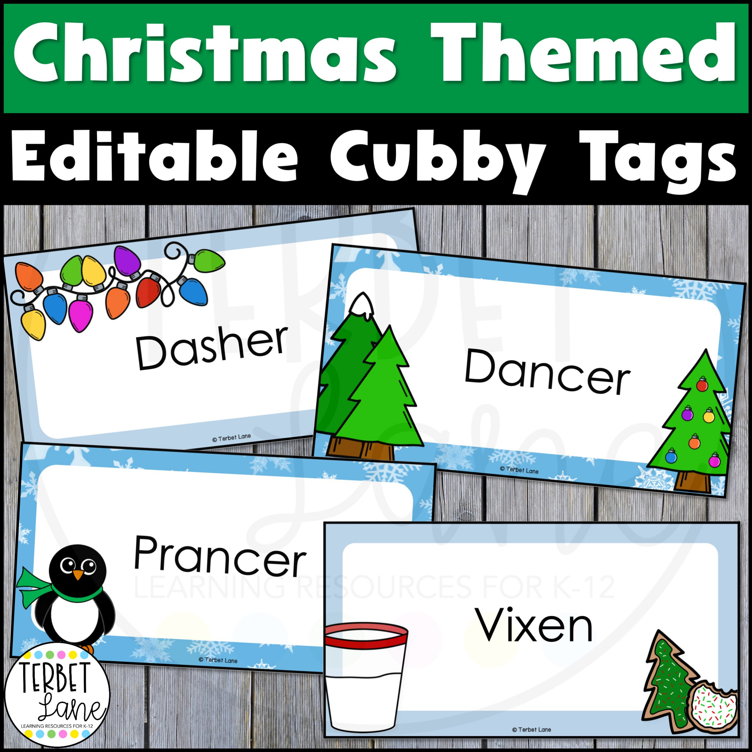 Editable Christmas Cubby Tags - Classful throughout Christmas Cubby Tags Free Printable