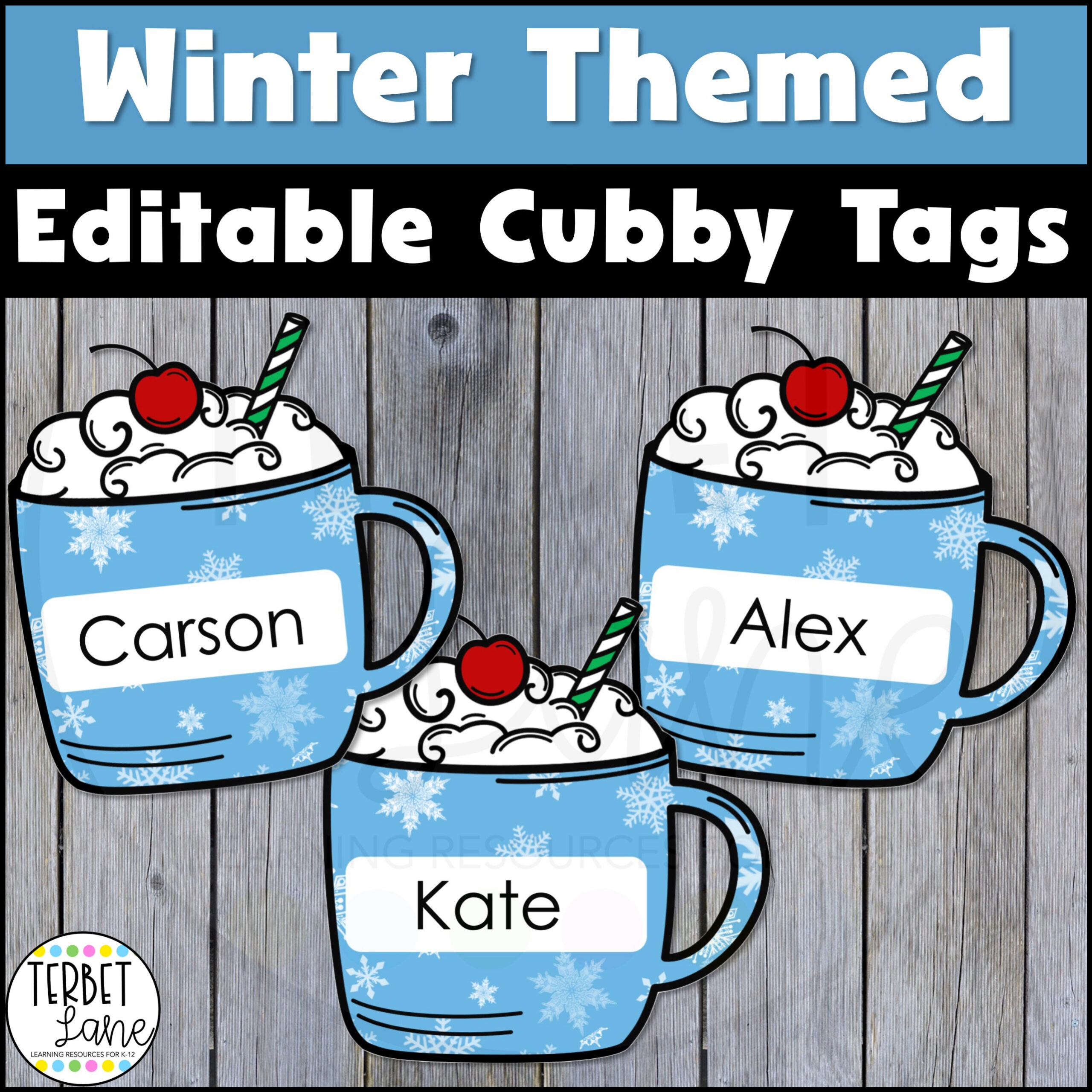 Editable Winter Cubby Tags | Cubby Name Labels | Locker Name Tags inside Christmas Cubby Tags Free Printable