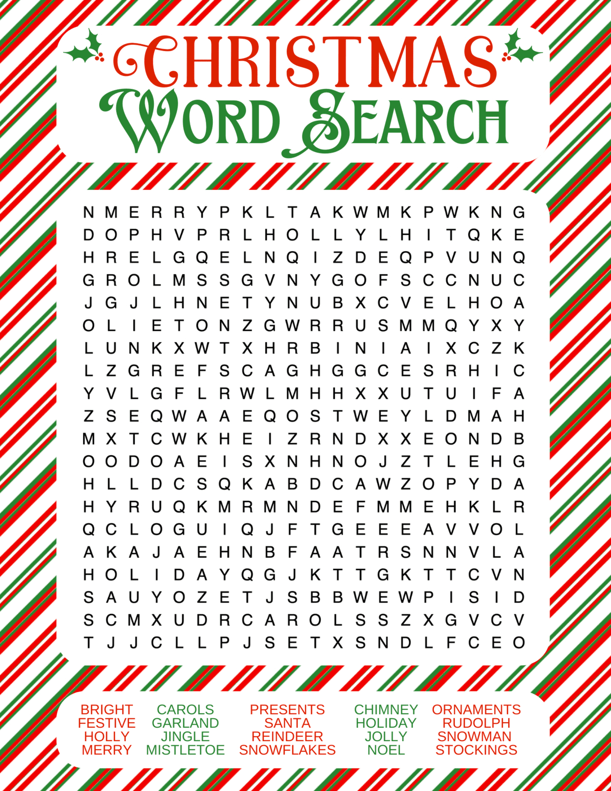 Free Christmas Word Search Printables For Kids And Adults pertaining to Holiday Word Search For Adults