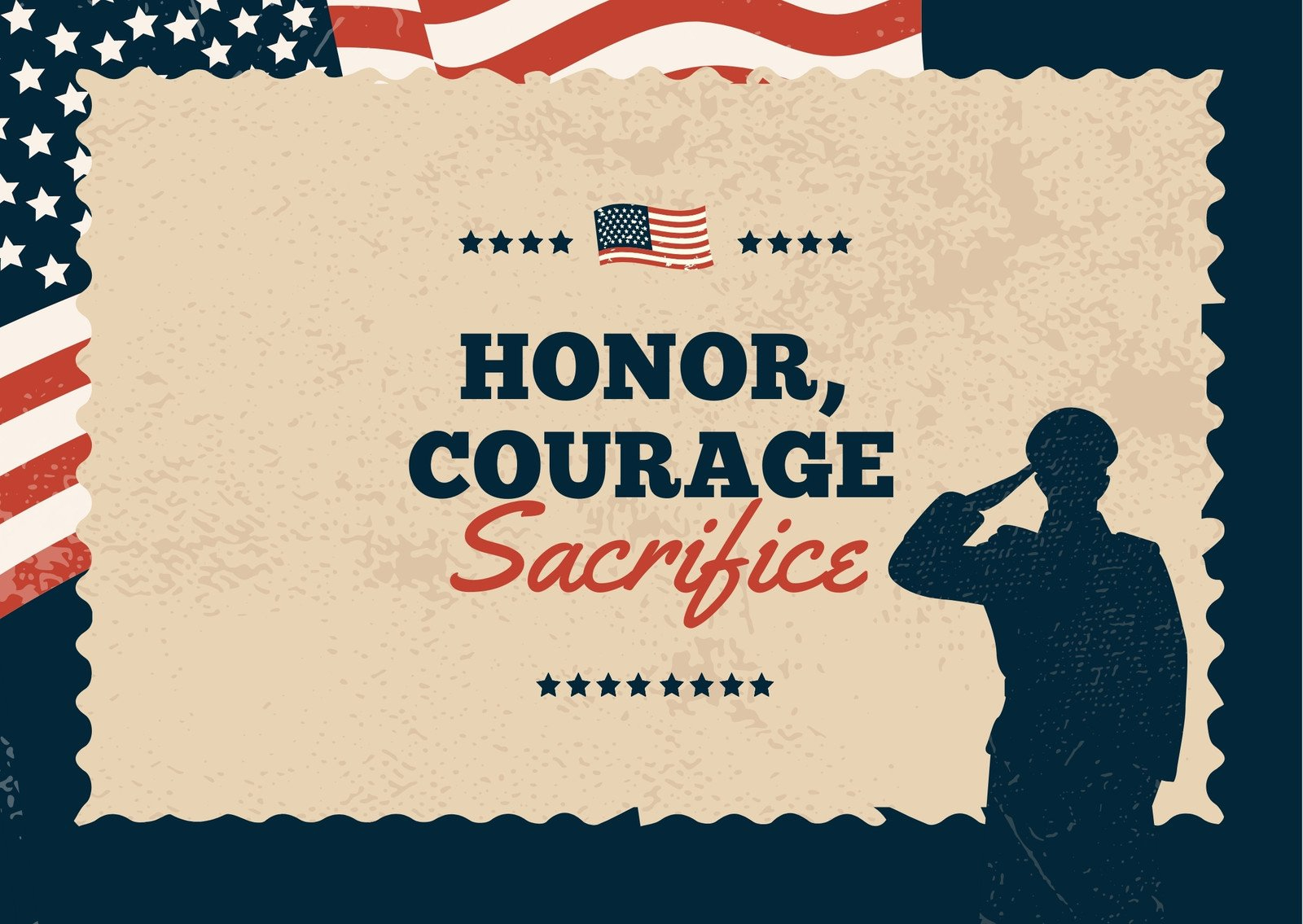 Free Custom Printable Veterans Day Card Templates | Canva with regard to Free Printable Veterans Day Thank You Cards