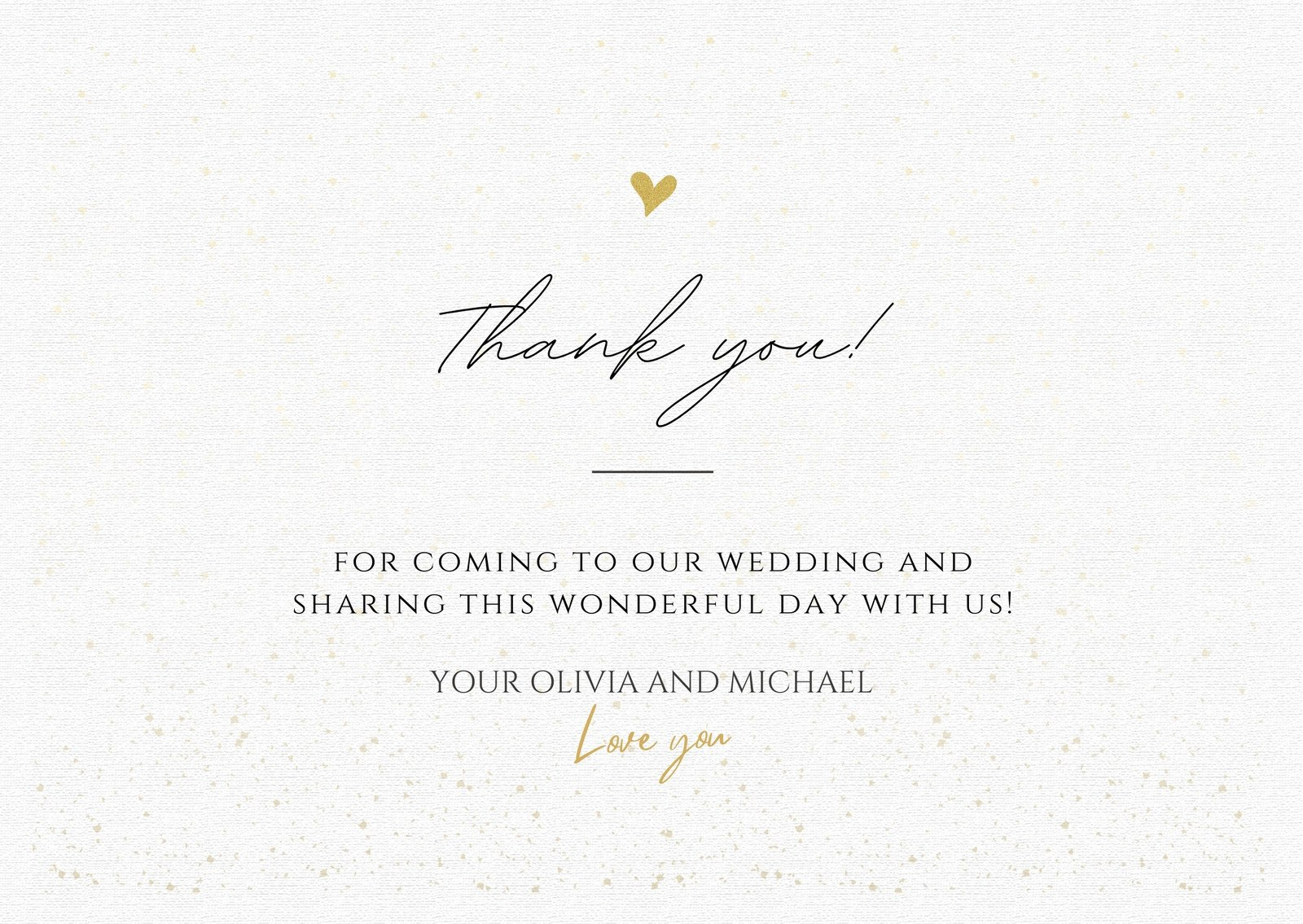 Free Custom Printable Wedding Thank You Card Templates | Canva in Blank Wedding Thank You Cards Printable