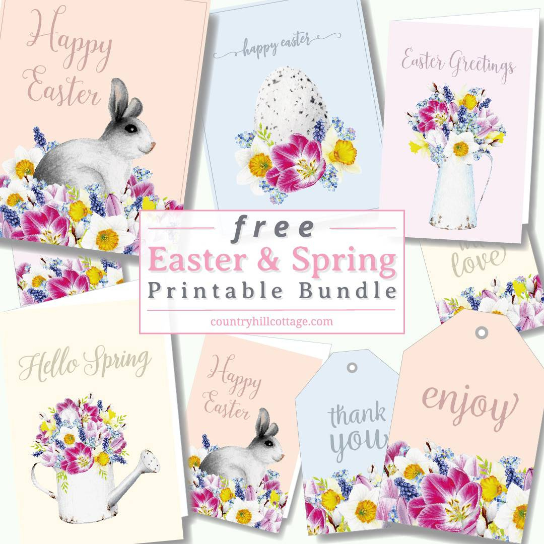Free Easter Printables {Wall Art, Easter Tags &amp;amp; Easter Cards} within Free Printable Easter Thank You Cards