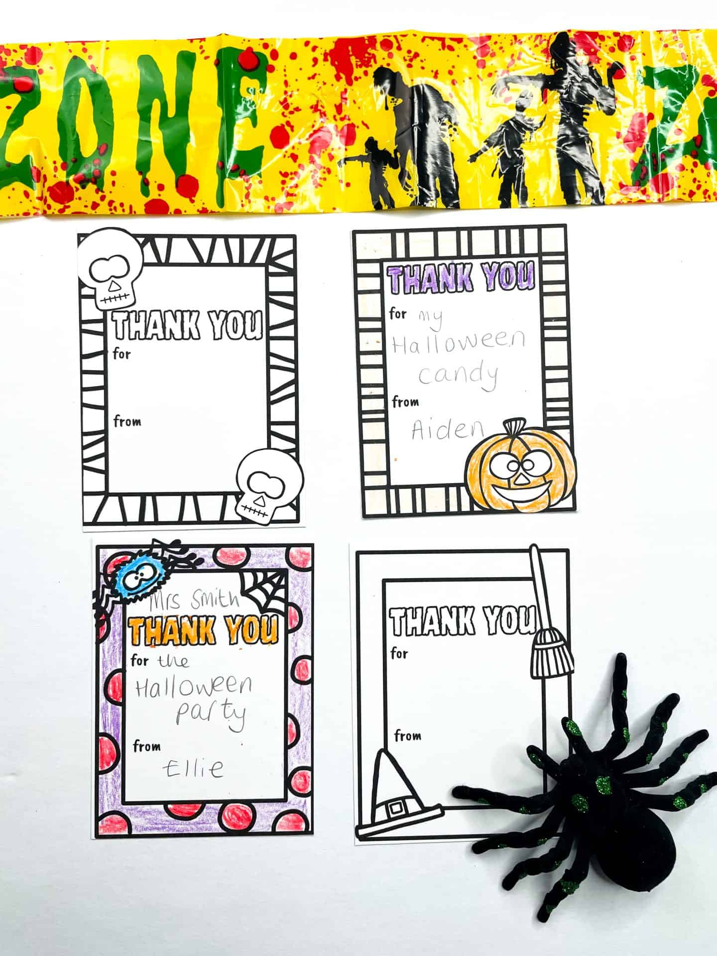 Free Halloween Thank You Cards Printable within Halloween Thank You Cards Printable Free